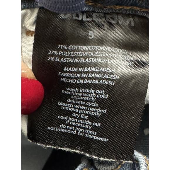 Volcom Denim Bermuda Shorts - Adjustable Waist - Kids Size 5T - Picture 5 of 7